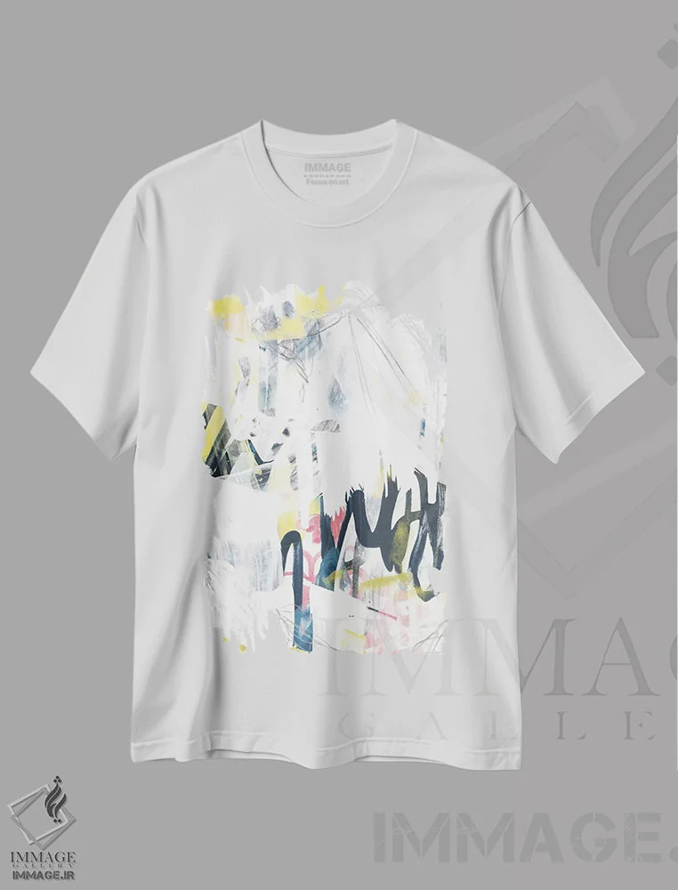 تیشرت سفید طرح دار گرافیتی شاعرانه ۱ اثر جون اریکا وس | immage.ir