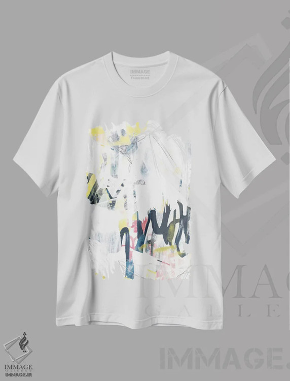 تیشرت سفید طرح دار گرافیتی شاعرانه ۱ اثر جون اریکا وس | immage.ir