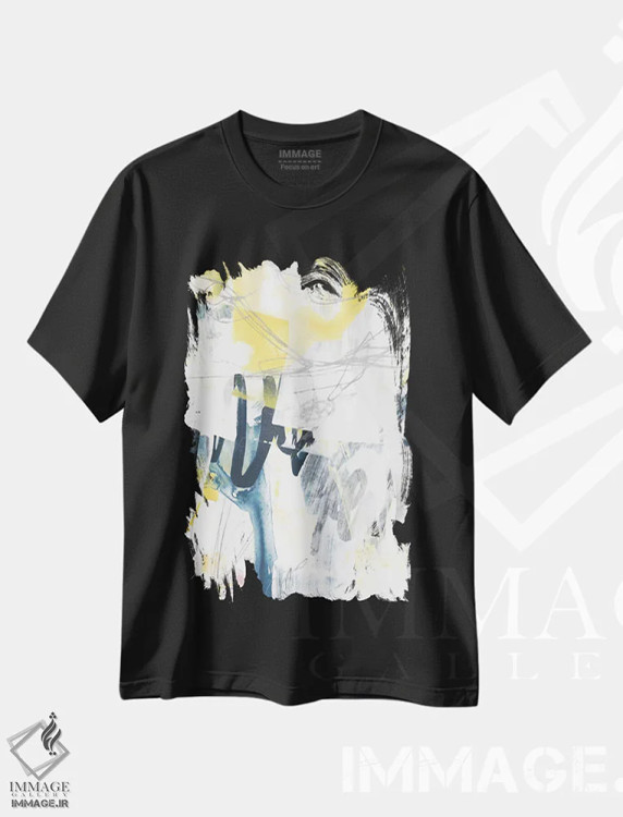تیشرت مشکی طرح دار گرافیتی شاعرانه ۲ اثر جون اریکا وس | immage.ir