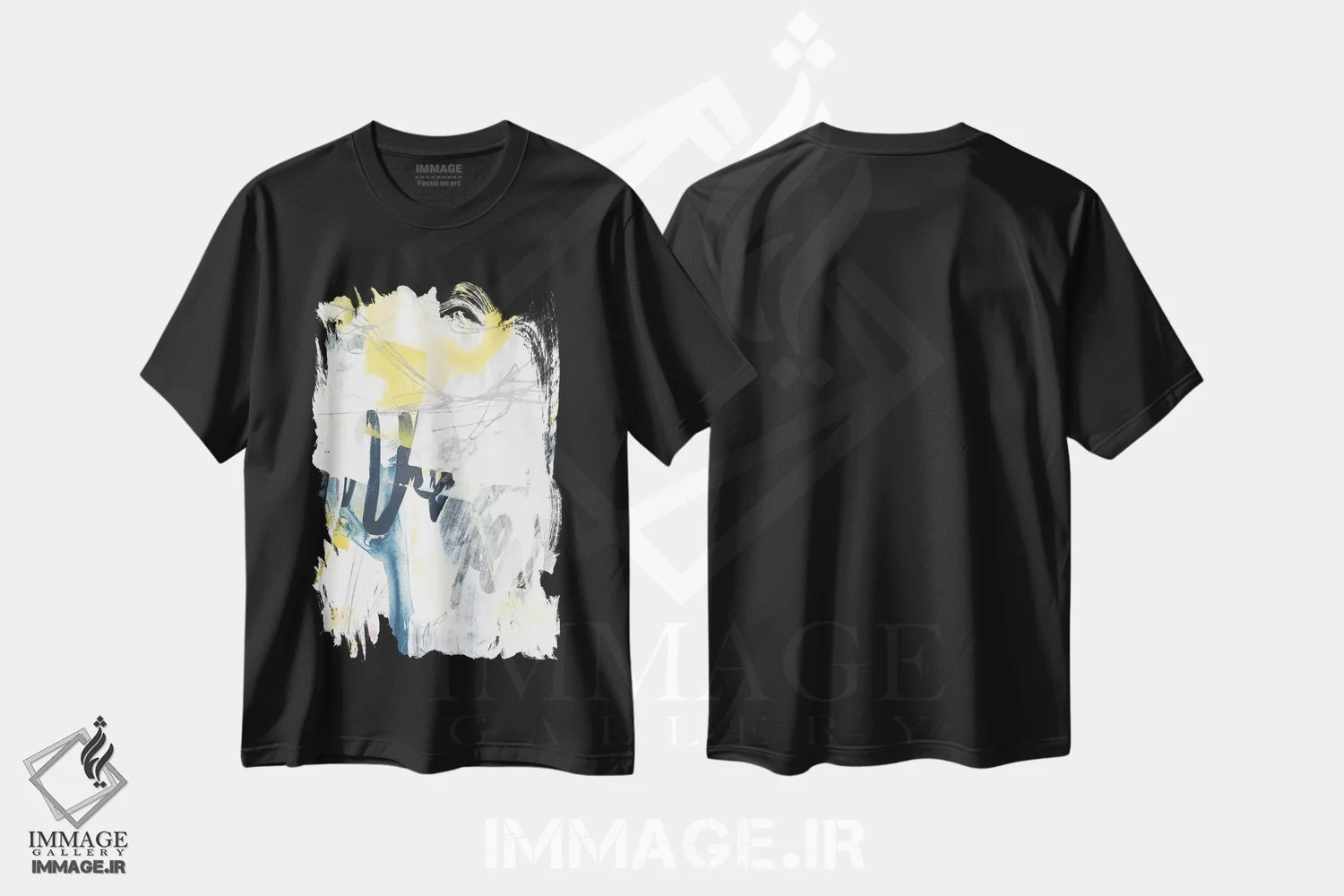 تیشرت مشکی طرح دار گرافیتی شاعرانه ۲ اثر جون اریکا وس | immage.ir