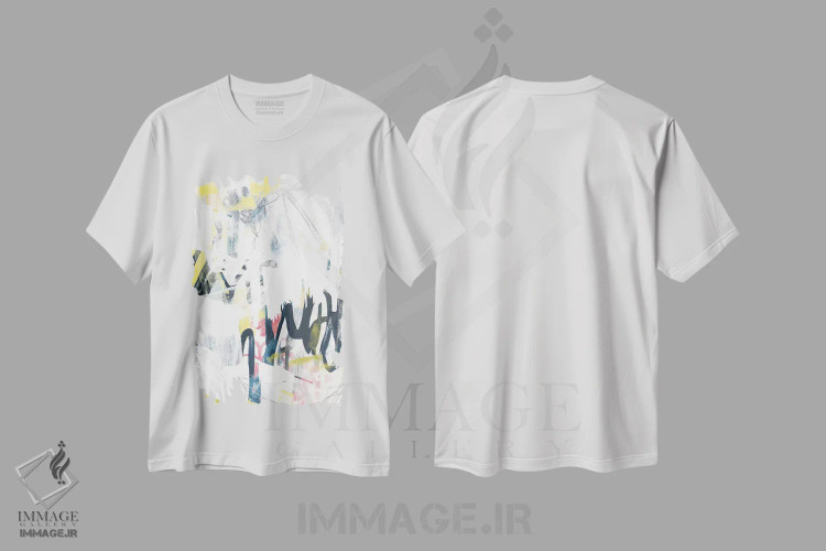 تیشرت سفید طرح دار گرافیتی شاعرانه ۱ اثر جون اریکا وس | immage.ir