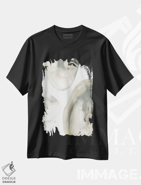 تیشرت مشکی طرح دار ژئود طبیعی ۱، آبستره اثر جون اریکا وس | immage.ir