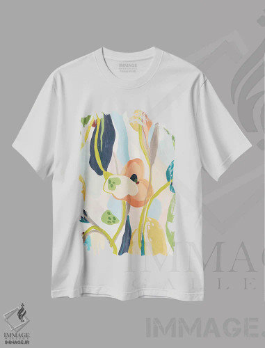 تیشرت سفید طرح دار جواهرات جنگلی سه، دکور معاصر اثر جون اریکا وس | فروشگاه ایماژ