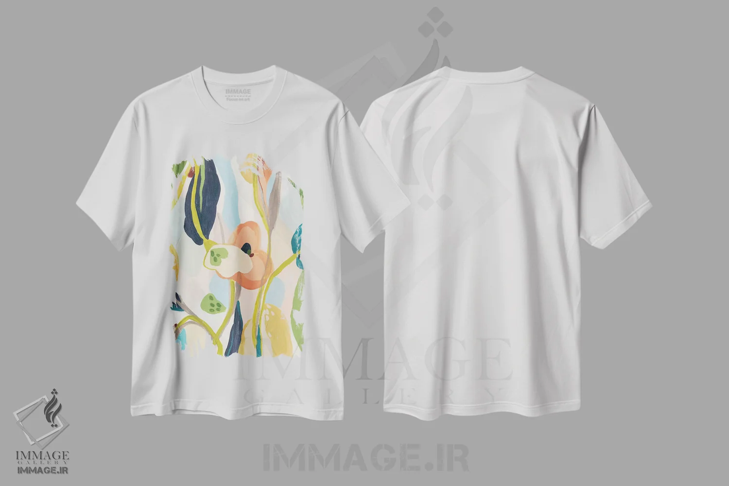 تیشرت سفید طرح دار جواهرات جنگلی سه، دکور معاصر اثر جون اریکا وس | فروشگاه ایماژ