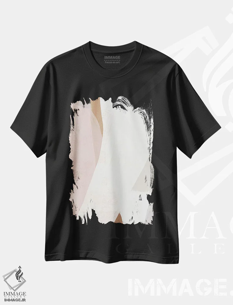 تیشرت مشکی طرح دار اشکال سمفونیک سه اثر جون اریکا وس | فروشگاه ایماژ