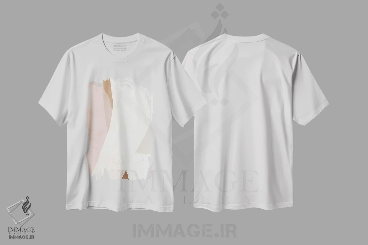 تیشرت سفید طرح دار اشکال سمفونیک سه اثر جون اریکا وس | immage.ir