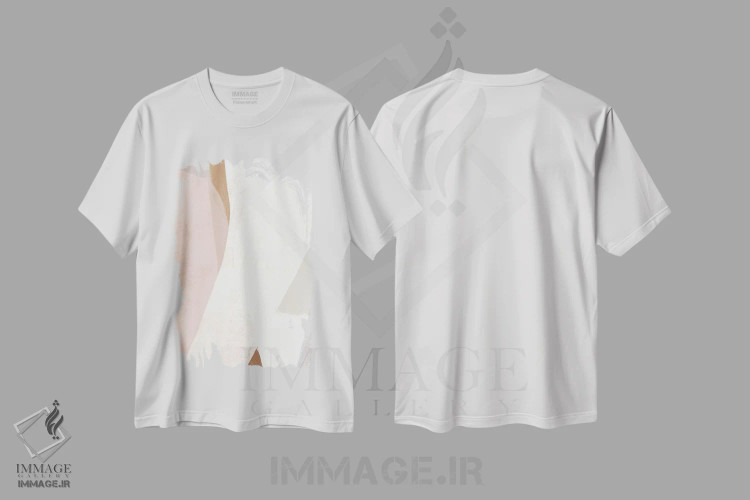 تیشرت سفید طرح دار اشکال سمفونیک سه اثر جون اریکا وس | immage.ir