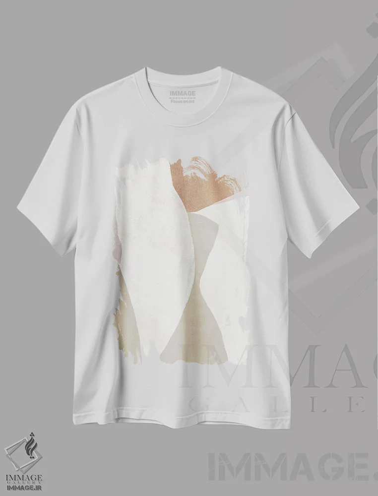 تیشرت سفید طرح دار اشکال سمفونیک هفت اثر جون اریکا وس | immage.ir