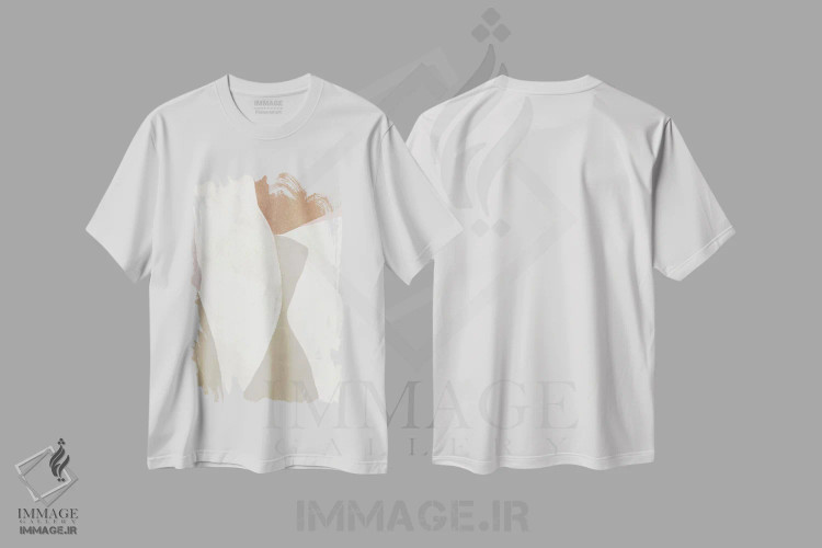 تیشرت سفید طرح دار اشکال سمفونیک هفت اثر جون اریکا وس | immage.ir