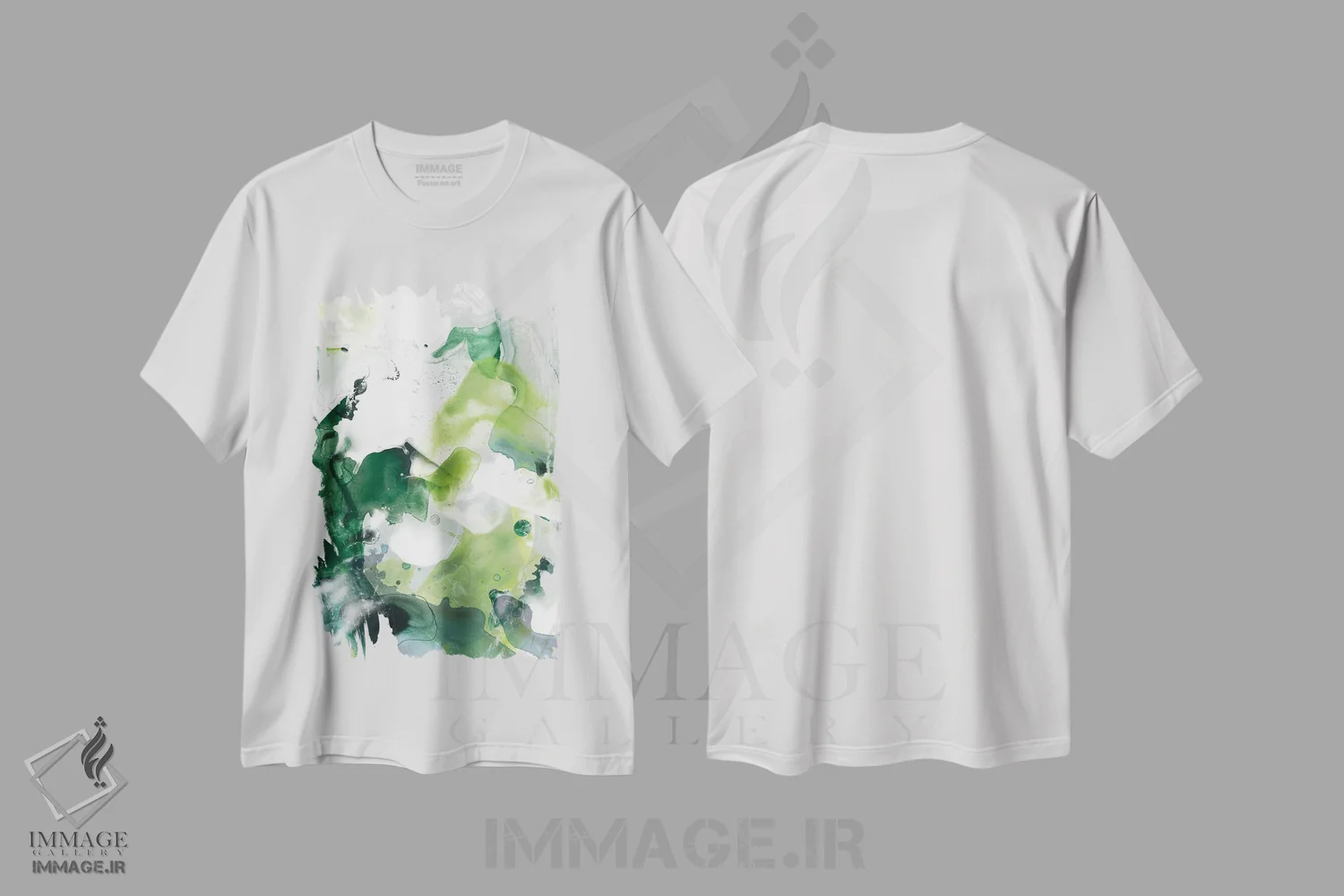 تیشرت سفید طرح دار سنگ مرمر جنگلی دو اثر جون اریکا وس | immage.ir