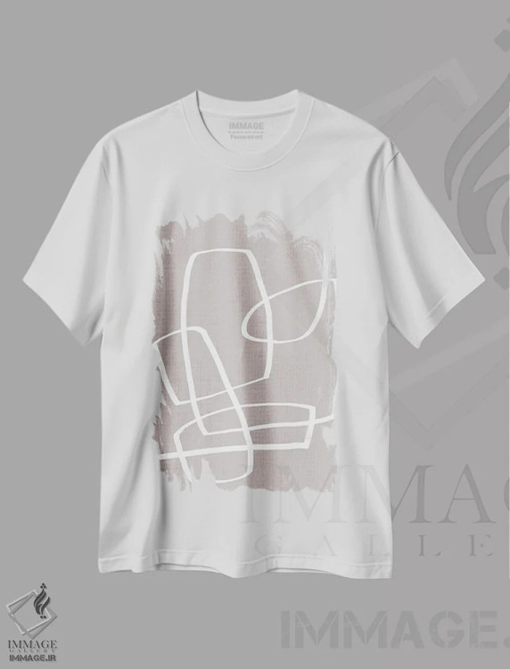 تیشرت سفید طرح دار میدانچه کتانی ۲ اثر جون اریکا وس | immage.ir