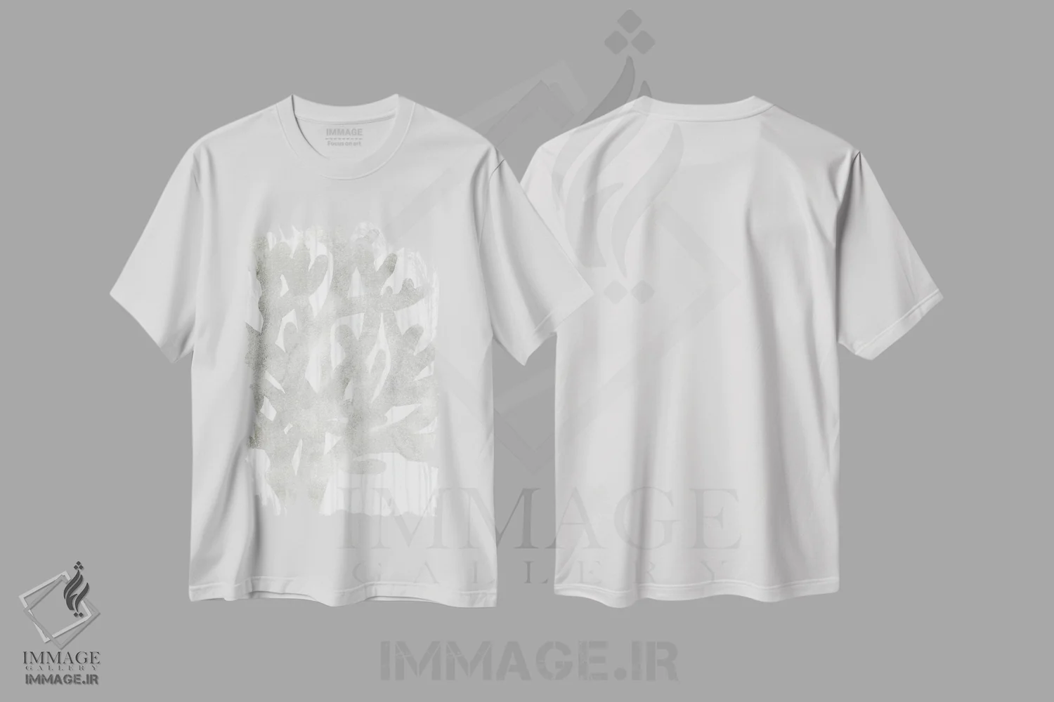 تیشرت سفید طرح دار مرجان ساکت ۱، دکور معاصر اثر جون اریکا وس | فروشگاه ایماژ