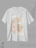 تیشرت سفید طرح دار تکه های گل ۱، آبستره اثر جون اریکا وس | immage.ir