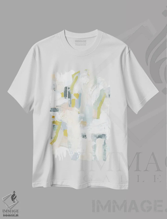 تیشرت سفید طرح دار میان دوره ۱ اثر جون اریکا وس | فروشگاه ایماژ
