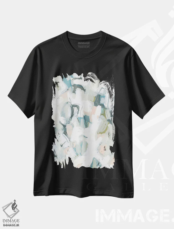 تیشرت مشکی طرح دار معادله پاستلی ۲ اثر جون اریکا وس | immage.ir