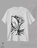 تیشرت سفید طرح دار باغ سومین ۳، آبستره اثر جون اریکا وس | فروشگاه ایماژ