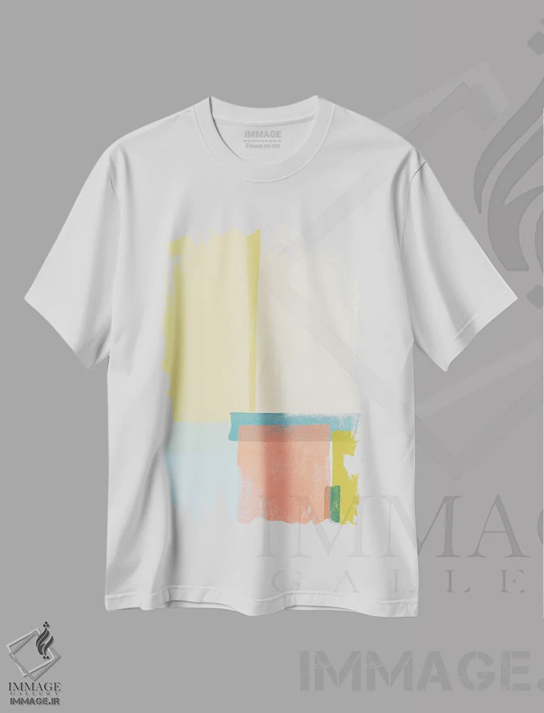 تیشرت سفید طرح دار چینتا ۱، آبستره اثر جون اریکا وس | immage.ir