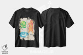 تیشرت مشکی طرح دار اشکال مهم گربه ها ۱، تزئینی اثر جون اریکا وس | فروشگاه ایماژ
