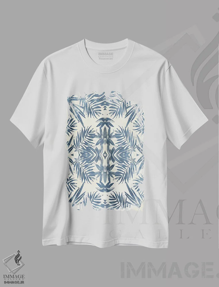 تیشرت سفید طرح دار کالیدوسکوپ استوایی یکم اثر جون اریکا وس | فروشگاه ایماژ