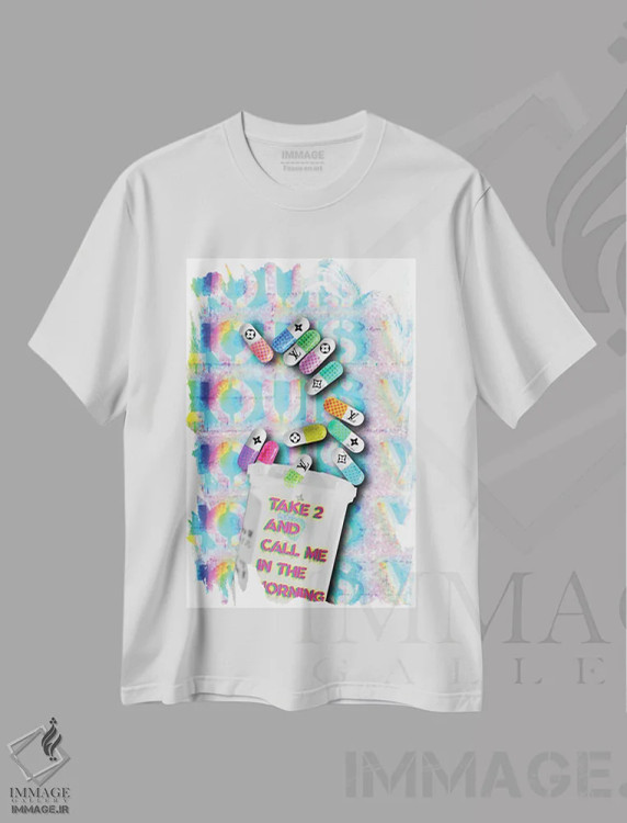 تیشرت سفید طرح دار عطر کوکو، هنر دیجیتال اثر جسیکا استمپل | فروشگاه ایماژ