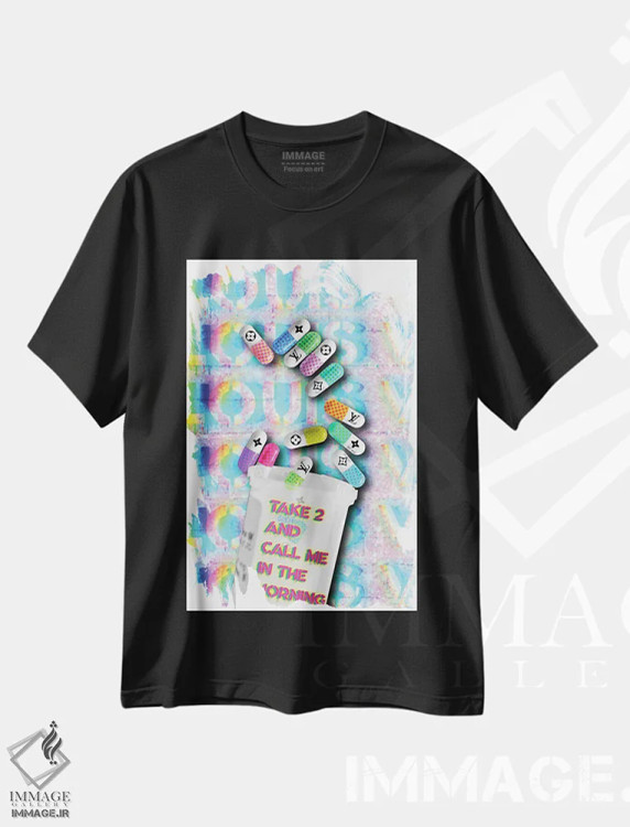 تیشرت مشکی طرح دار عطر کوکو، هنر دیجیتال اثر جسیکا استمپل | immage.ir