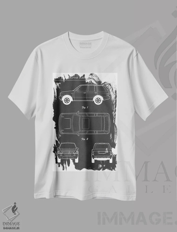 تیشرت سفید طرح دار کوی یین و یانگ، دکور آسیایی اثر جوزف فرناندو | immage.ir