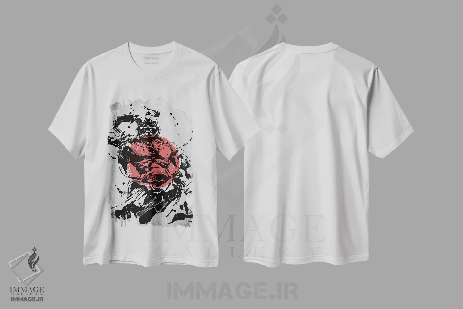 تیشرت سفید طرح دار سامورایی دیابلو، دکور آسیایی اثر جوزف فرناندو | immage.ir