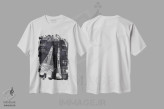 تیشرت سفید طرح دار پیکربندی سایوز-اف جی، هنر تزئینی سیاه و سفید اثر جوزف فرناندو | immage.ir