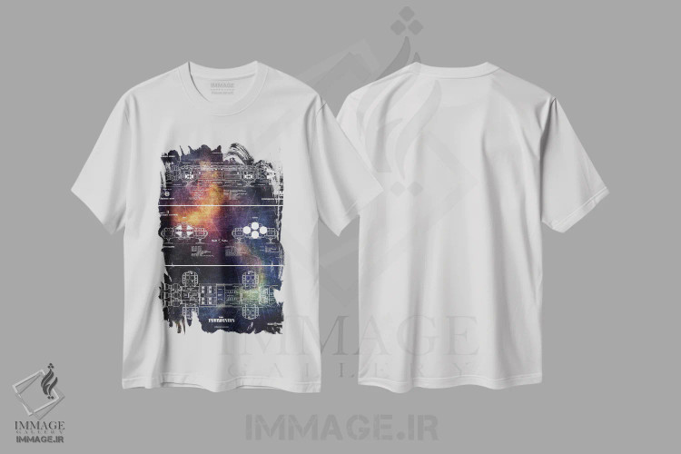 تیشرت سفید طرح دار عقاب فضایی، تزئینی اثر جوزف فرناندو | فروشگاه ایماژ
