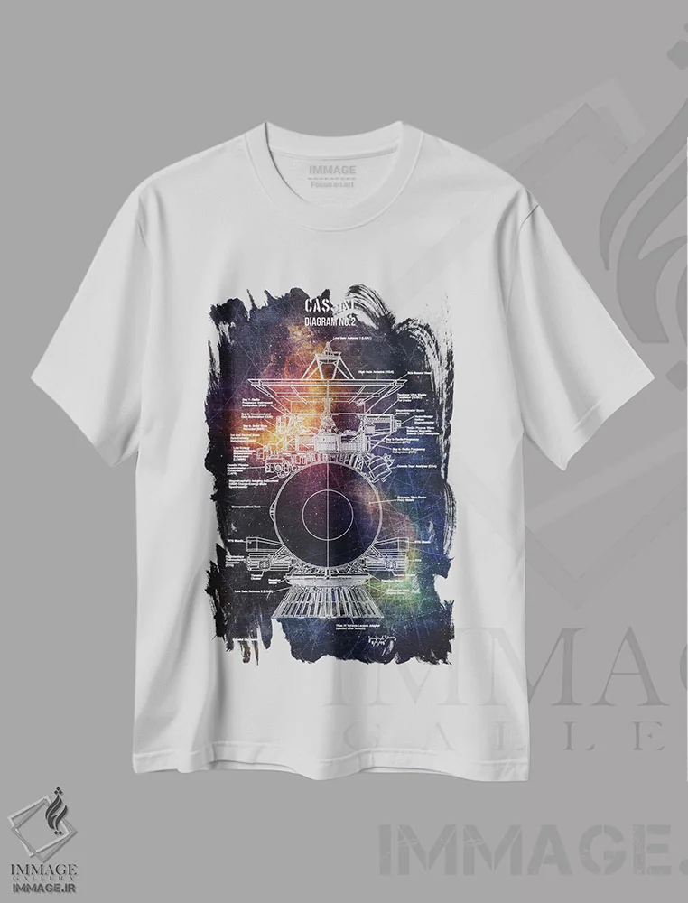 تیشرت سفید طرح دار کاسینی شماره ۲، تزئینی اثر جوزف فرناندو | فروشگاه ایماژ