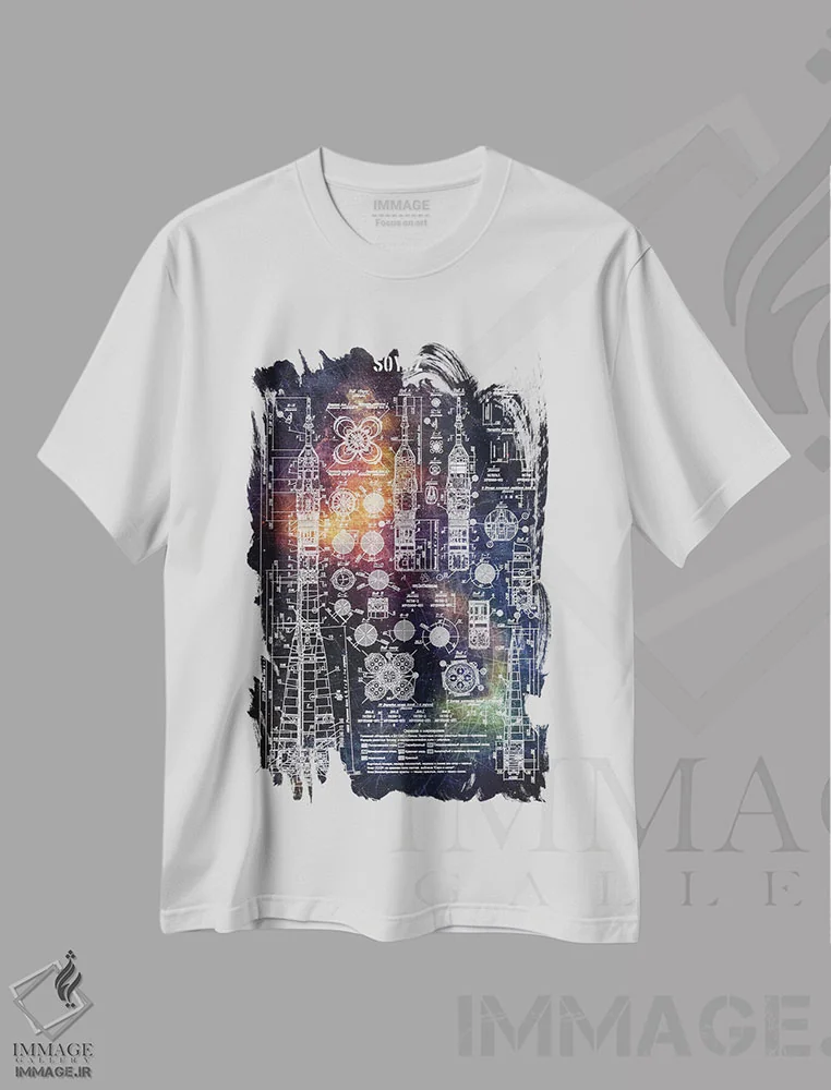 تیشرت سفید طرح دار سایوز، تزئینی اثر جوزف فرناندو | immage.ir