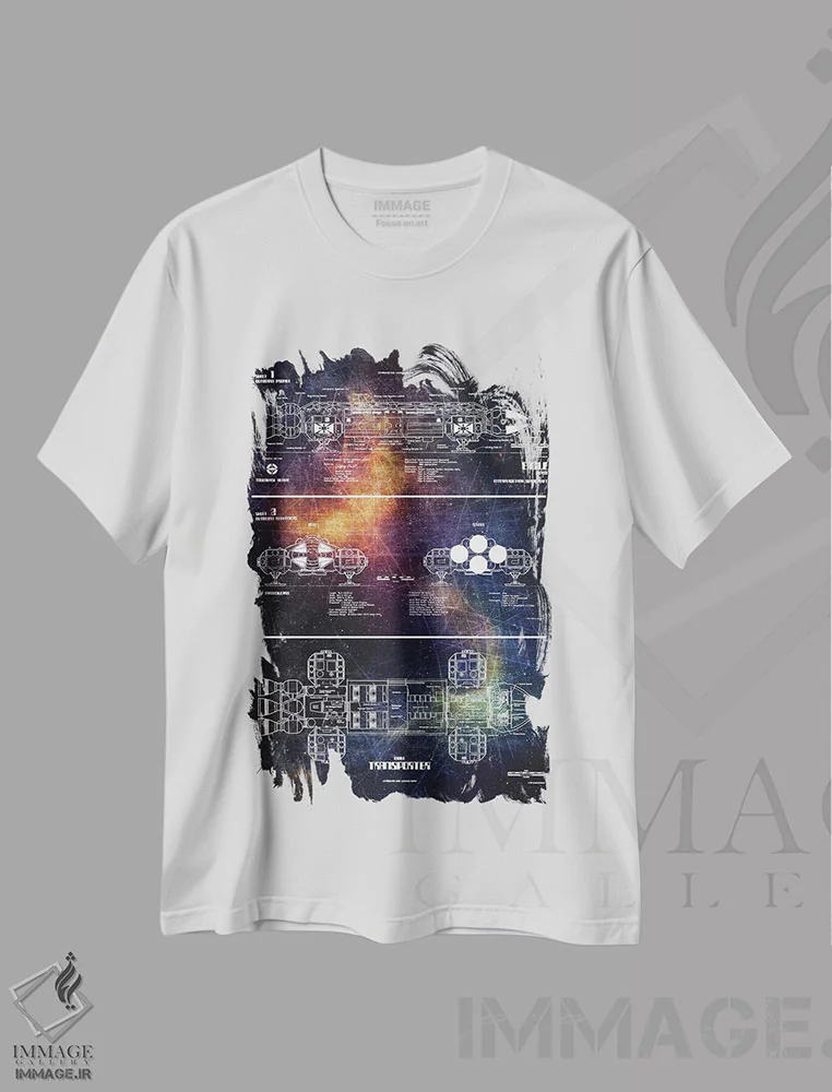 تیشرت سفید طرح دار عقاب فضایی - اسپیس برد، هنر دیجیتال اثر جوزف فرناندو | immage.ir