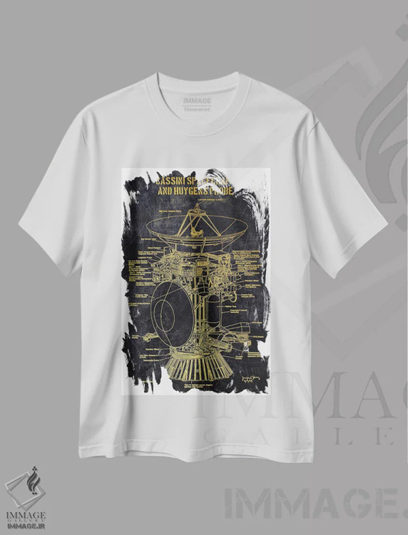 تیشرت سفید طرح دار کاسینی طلایی، هنر دیجیتال اثر جوزف فرناندو | immage.ir