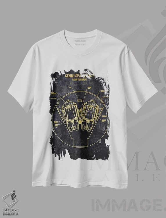 تیشرت سفید طرح دار موشک جمینی، هنر دیجیتال اثر جوزف فرناندو | immage.ir