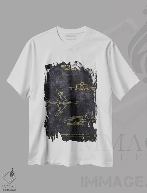 تیشرت سفید طرح دار ناو هواپیمابر، هنر دیجیتال اثر جوزف فرناندو | فروشگاه ایماژ