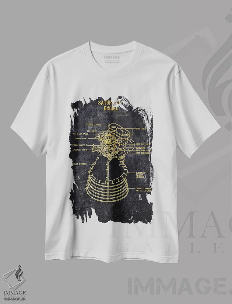تیشرت سفید طرح دار VF 1، هنر دیجیتال اثر جوزف فرناندو | immage.ir