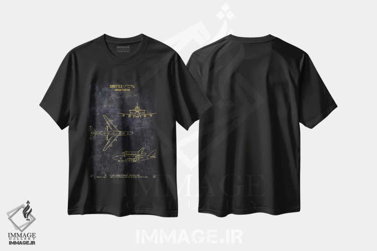 تیشرت مشکی طرح دار ناو هواپیمابر، هنر دیجیتال اثر جوزف فرناندو | immage.ir
