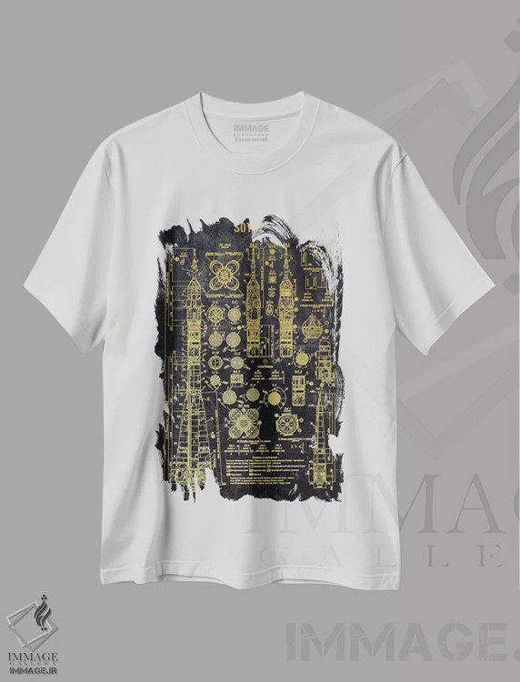 تیشرت سفید طرح دار SYZ، هنر دیجیتال اثر جوزف فرناندو | immage.ir