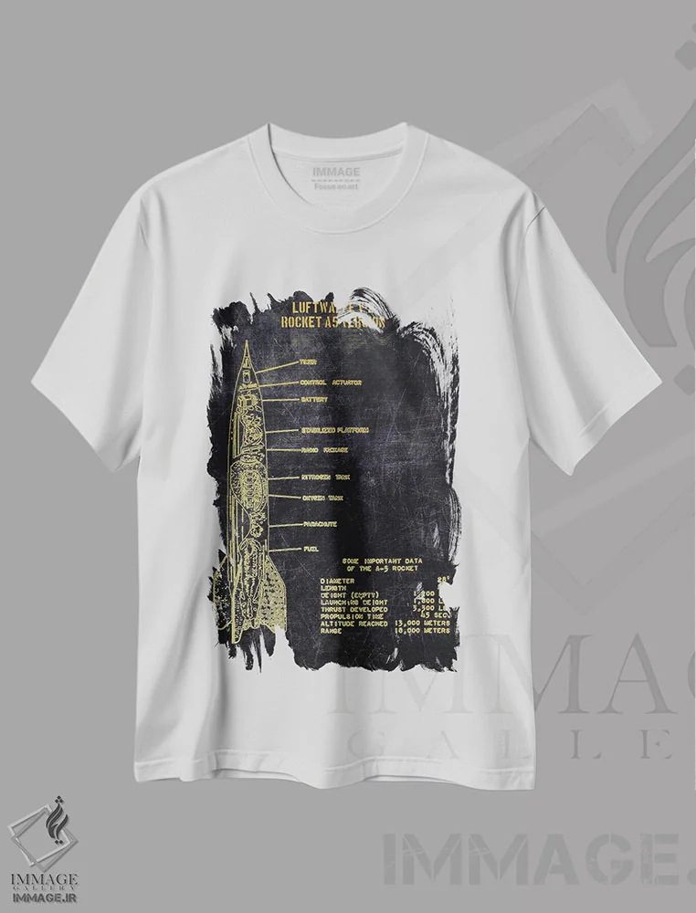 تیشرت سفید طرح دار PA، هنر دیجیتال اثر جوزف فرناندو | immage.ir