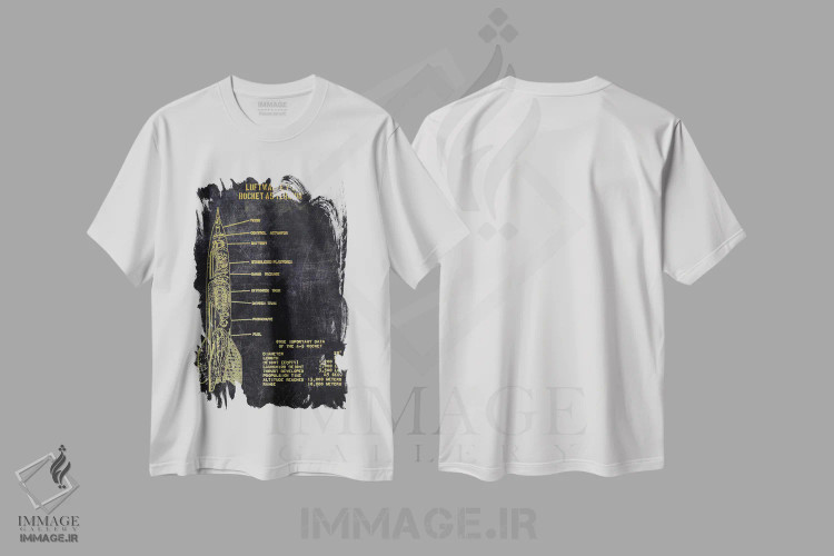 تیشرت سفید طرح دار PA، هنر دیجیتال اثر جوزف فرناندو | immage.ir