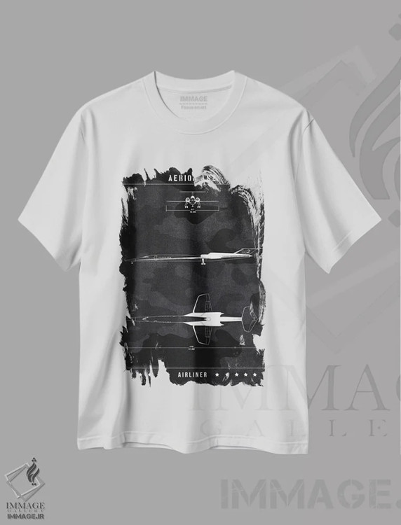 تیشرت سفید طرح دار آریون AS2، تزئینی اثر جوزف فرناندو | فروشگاه ایماژ