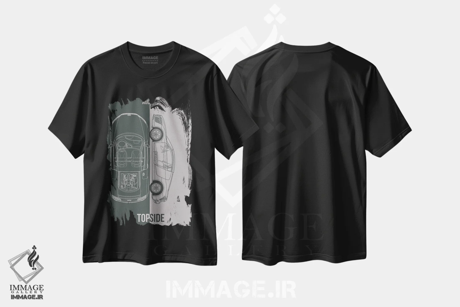 تیشرت مشکی طرح دار آئودی R8، تزئینی اثر جوزف فرناندو | immage.ir