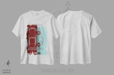 تیشرت سفید طرح دار پورشه ۹۱۱ GT3 مدل I، تزئینی اثر جوزف فرناندو | immage.ir