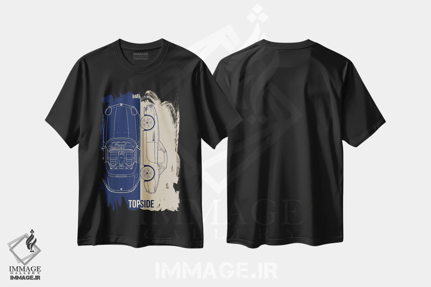 تیشرت مشکی طرح دار بی ام و Z8، تزئینی اثر جوزف فرناندو | immage.ir