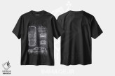 تیشرت مشکی طرح دار آئودی آر اس۶ آوانت ۲۰۱۹، هنر تزئینی سیاه و سفید اثر جوزف فرناندو | فروشگاه ایماژ