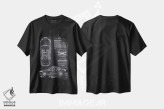 تیشرت مشکی طرح دار مزدا وی آی سدان، هنر تزئینی سیاه و سفید اثر جوزف فرناندو | فروشگاه ایماژ