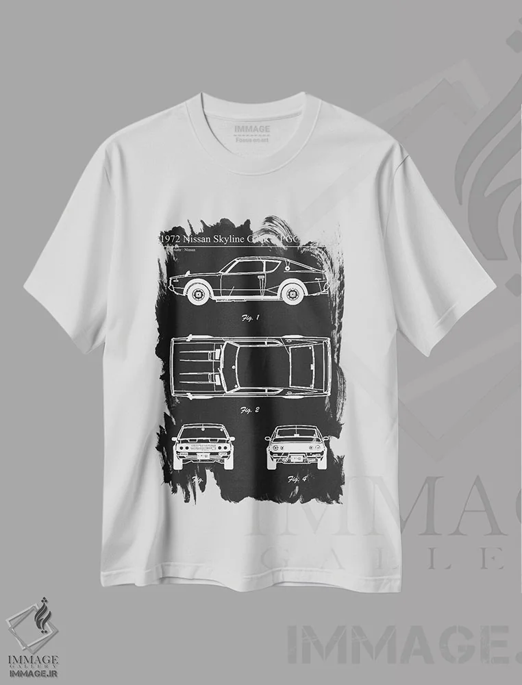 تیشرت سفید طرح دار آثار جوزف فرناندو - immage.ir