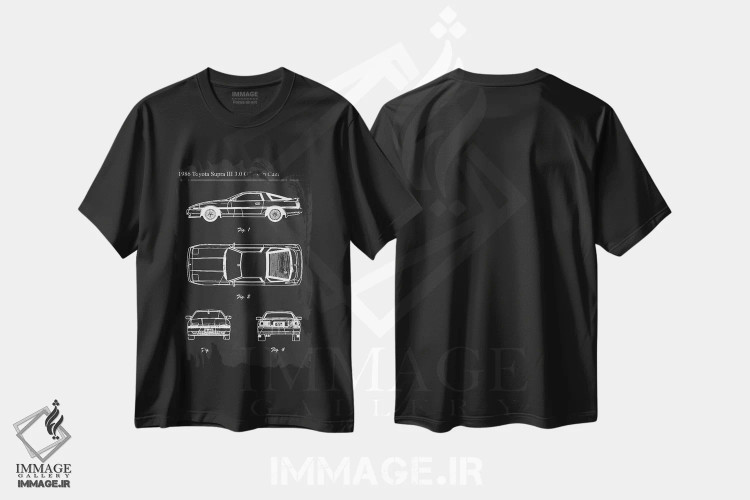 تیشرت مشکی طرح دار آثار جوزف فرناندو - immage.ir