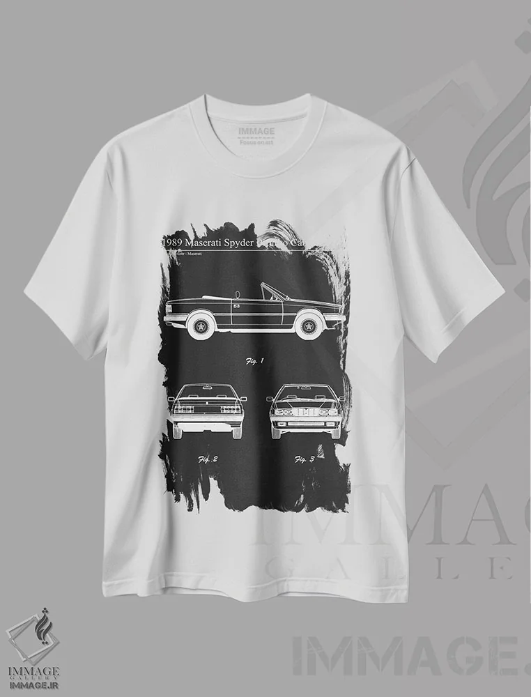 تیشرت سفید طرح دار آثار جوزف فرناندو - فروشگاه ایماژ