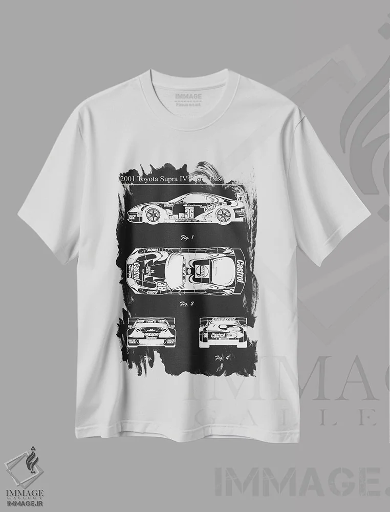 تیشرت سفید طرح دار آثار جوزف فرناندو - فروشگاه ایماژ